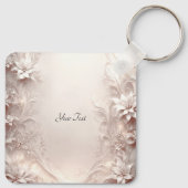 Porte-clés Porte - clé floral blanc ivoire (Dos)