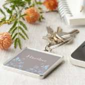 Porte-clés Porte - clé Floral Blue Butterfly Premium (Côté)