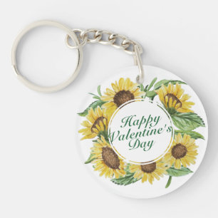 Porte-clés Porte - clé floral de cadre de Saint-Valentin de