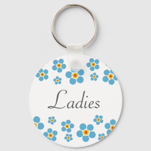 Porte-clés Porte - clé floral de frontière de myosotis des
