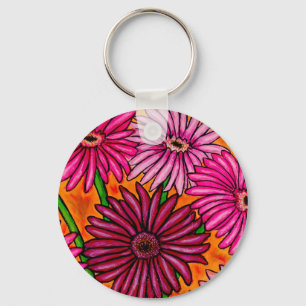 Porte-clés Porte - clé floral de marguerites géniales de