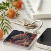 Porte-clés Porte - clé Floral Dragon (Devant Droit)