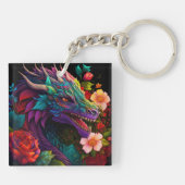 Porte-clés Porte - clé Floral Dragon (Dos)