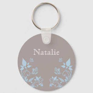 Porte-clés Porte - clé floral papillon bleu