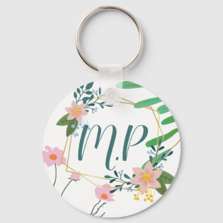 Porte-clés Porte - clé floral personnalisé