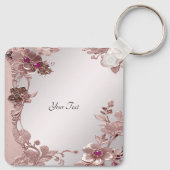 Porte-clés Porte - clé floral rose (Dos)