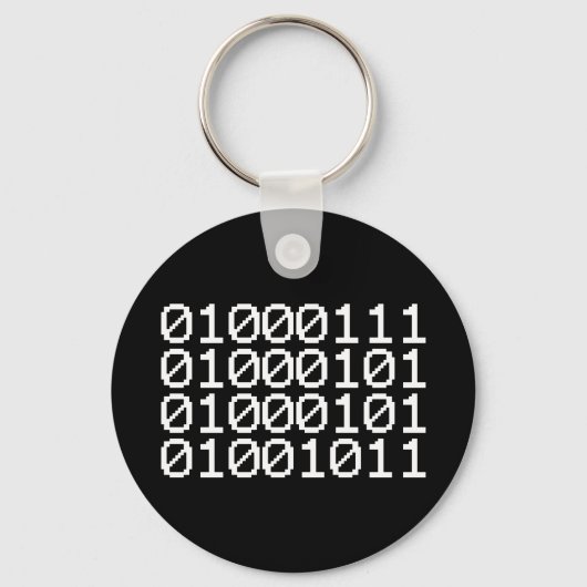 PORTE-CLÉS PORTE - CLÉ GEEK BINARY (Recto)