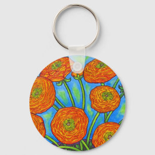 Porte-clés Porte - clé génial de bouquet de Ranunculus