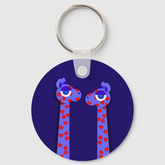 PORTE-CLÉS PORTE - CLÉ GIRAFFES DU COEUR (Recto)