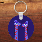 PORTE-CLÉS PORTE - CLÉ GIRAFFES DU COEUR (Recto)
