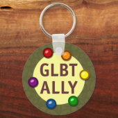 Porte-clés PORTE - CLÉ GLBT Ally Baubles (Recto)