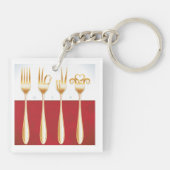 Porte-clés Porte - clé Gold Forks (Dos)