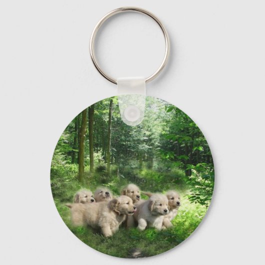 Porte-clés Porte - clé Golden Puppies (Recto)
