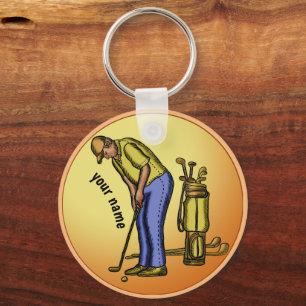 Porte-clés Porte - clé Golfer Grandpa