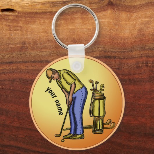 Porte-clés Porte - clé Golfer Grandpa (Recto)