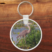 Porte-clés PORTE - CLÉ-Grand Héron Bleu (Recto)