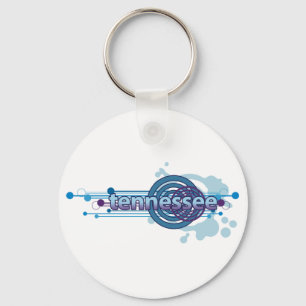 Porte-clés Porte - clé graphique bleu du Tennessee de cercle