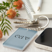 Porte-clés Porte - clé gris bleu (Devant droit)