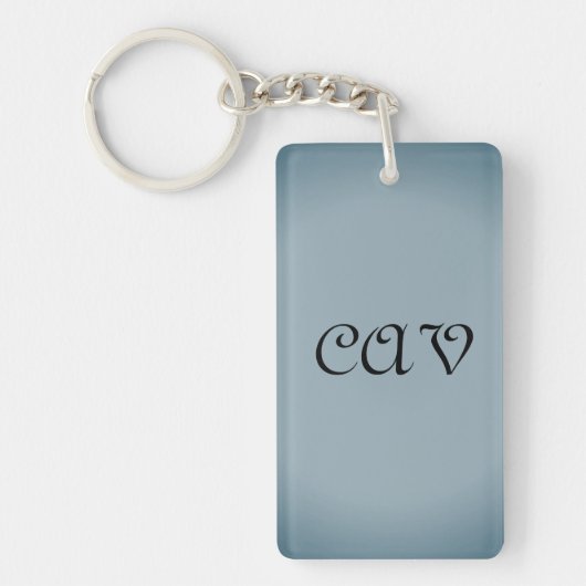 Porte-clés Porte - clé gris bleu (Devant)
