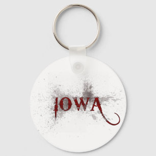 Porte-clés Porte - clé grunge de l'Iowa de saignement