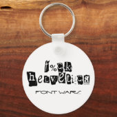 Porte-clés Porte - clé Helvetica F%ck (Recto)