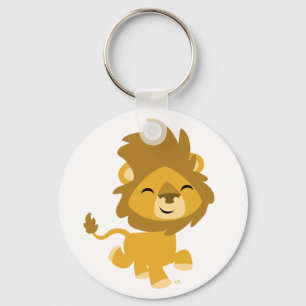 Porte-clés Porte - clé heureux de lion de bande dessinée