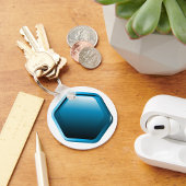Porte-clés Porte - clé Hexagon bleu
