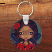 Porte-clés porte - clé "Hibiscus rouge" (Recto)