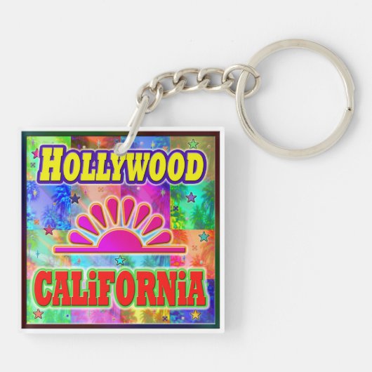 Porte-clés Porte - clé Hollywood Sun & Palms (Dos)