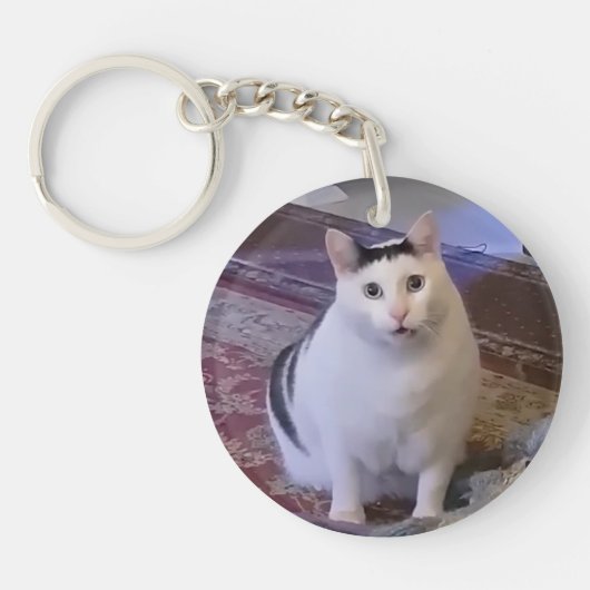 Porte-clés Porte - clé Huh Cat Meme (Devant)