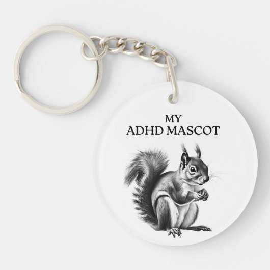 PORTE-CLÉS PORTE - CLÉ HUMOUR ADHD (Devant)