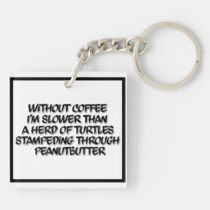 Porte-clés Porte - clé Humour café noir et blanc