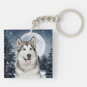 Porte-clés Porte - clé Husky Moon Winter