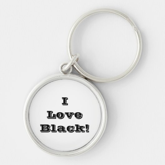 Porte-clés Porte - clé I Love Black (Devant)