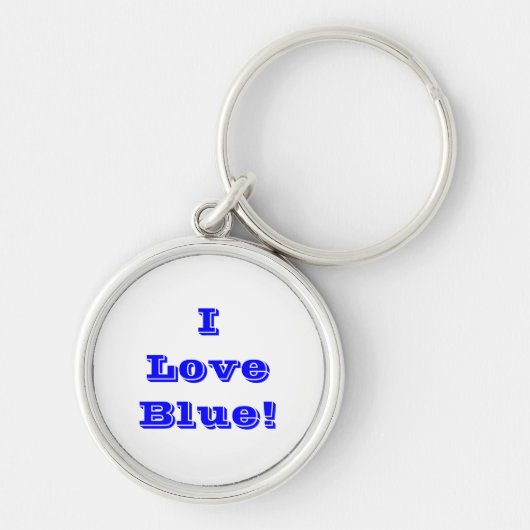 Porte-clés Porte - clé I Love Blue (Devant)