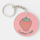 Porte-clés Porte - clé Icône fraise (Devant)