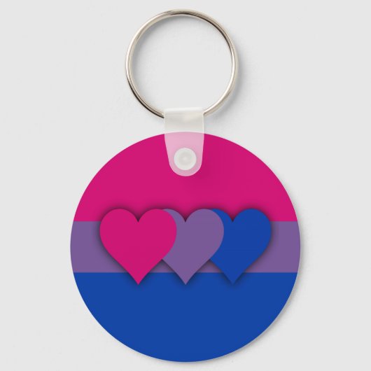 Porte-clés Porte - clé indicateur Bisexualité personnalisé (Recto)
