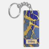 Porte-clés Porte - clé inspiré de la quartz de Dumortierite ( (Devant gauche)