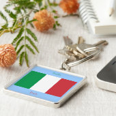 Porte-clés porte - clé italien de drapeau (Côté)