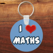 Porte-clés Porte - clé J'AIME LA MATH (Recto)