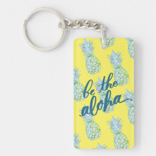 Porte-clés Porte - clé jaune d'ananas Aloha