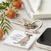 Porte-clés Porte - clé jaune de maman de laboratoire (Devant Droit)