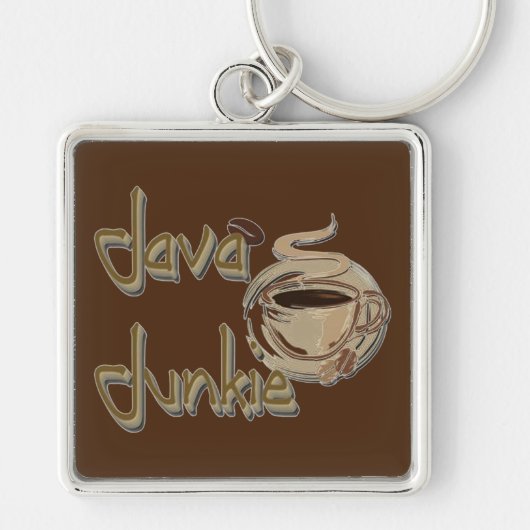 Porte-clés Porte - clé Java Junkie pour les amateurs de café (Devant)
