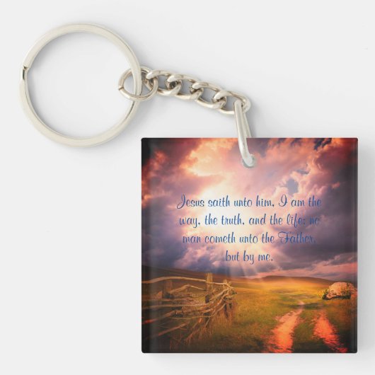 Porte-clés porte - clé "Je suis le chemin" (Devant)
