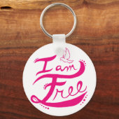 Porte-clés porte - clé "Je suis libre" (Recto)