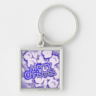 Porte-clés Porte - clé, Joyeux Noël couleur violet classique