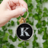 Porte-clés porte - clé "K" Faux-"Diamond Bling" (Main)