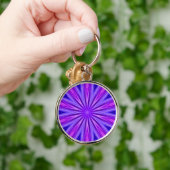 Porte-clés Porte - clé kaléidoscope violet/bleu (Main)