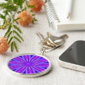 Porte-clés Porte - clé kaléidoscope violet/bleu (Côté)