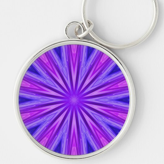 Porte-clés Porte - clé kaléidoscope violet/bleu (Devant)